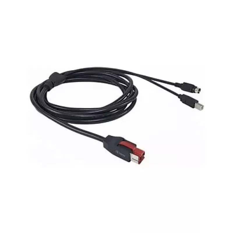 Equip cavo PoweredUSB 24V su connettore maschio Mini-DIN 3 pin 3,00m nero