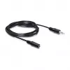 DELOCK cavo di prolunga audio 3,5 mm jack connettore maschio su connettore femmina 3 m nero