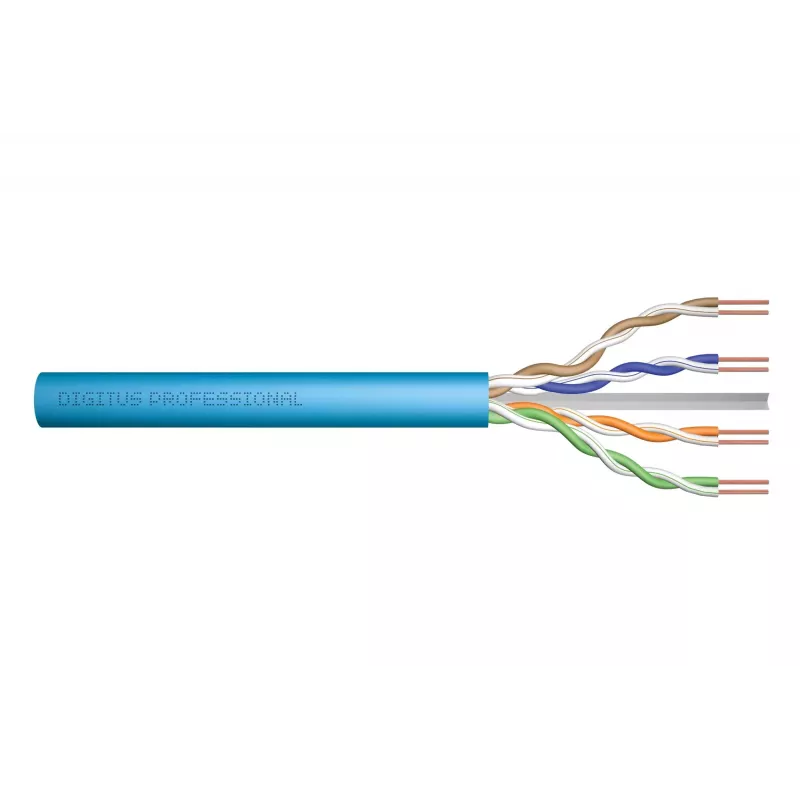 DIGITUS Cat.6A U/UTP B2ca AWG 23/1 LSOH 100m cavo di installazione blu