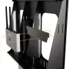 Kindermann morsetto di montaggio - nero, RAL 9005 - montaggio su carrello (retro)