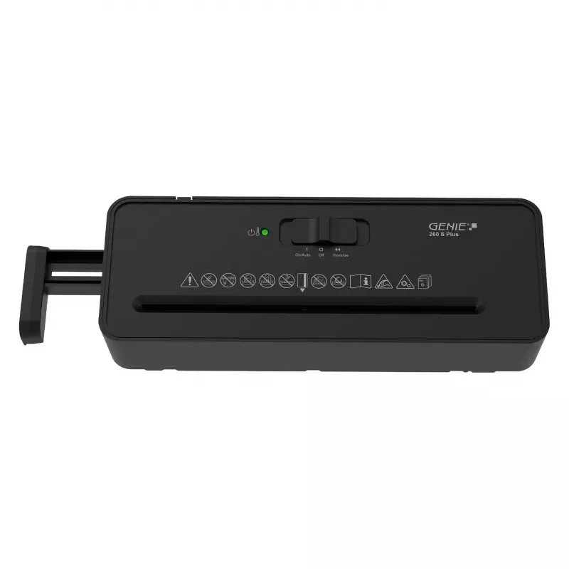 GENIE 260 S Plus distruggidocumenti a sovrapposizione taglio a strisce 6 fogli nero