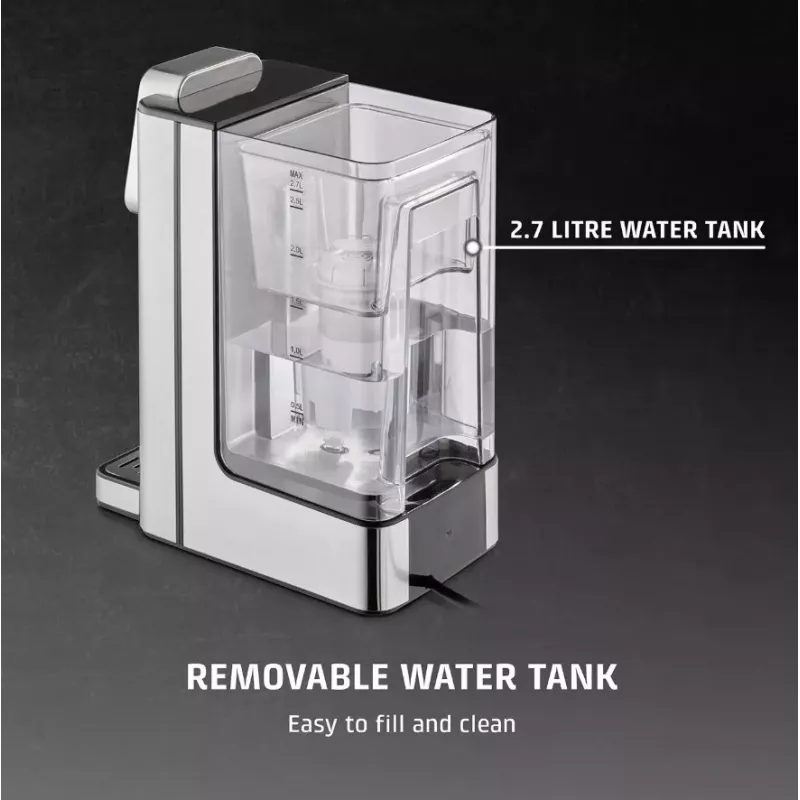 CASO HW 666 Inox Turbo distributore acqua calda 2,7L 2600W acciaio inox/nero