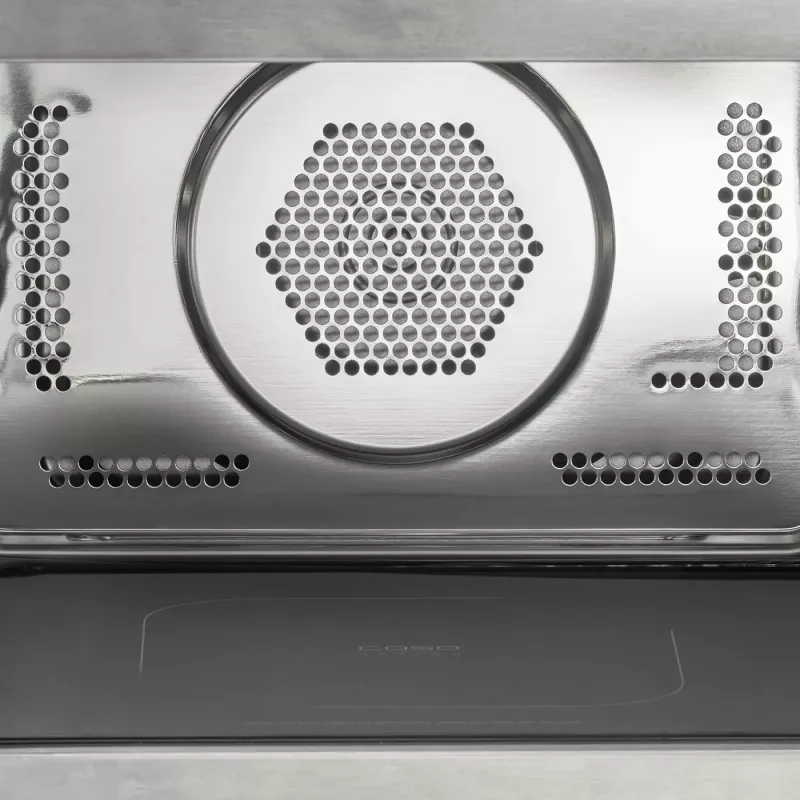 CASO Chef HCMG 25 microonde - 900W, aria calda e grill, 25L, acciaio inox