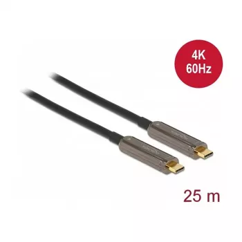 Delock Cavo video USB-C Active Optical 4K 60 Hz 25 m