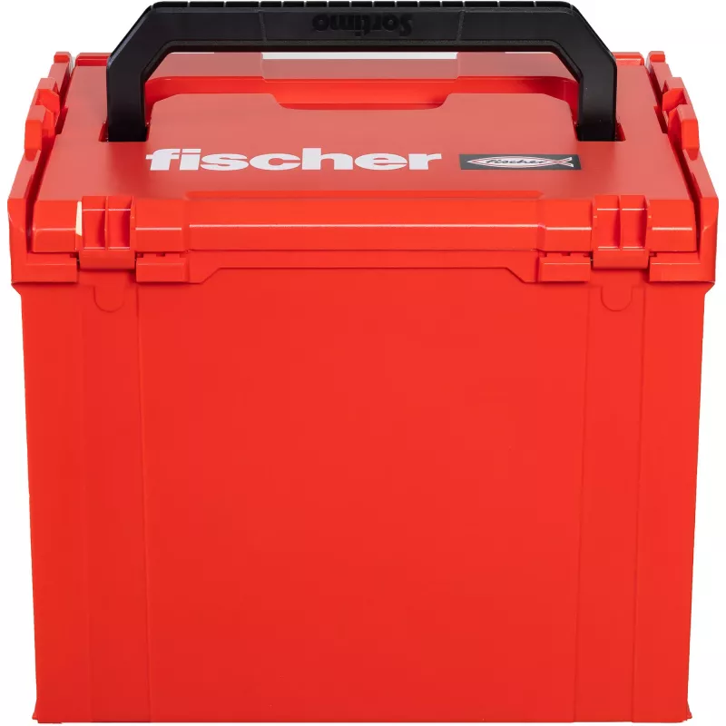 FISCHER L-BOXX FLB 374 cassetta portautensili vuota, rosso/nero