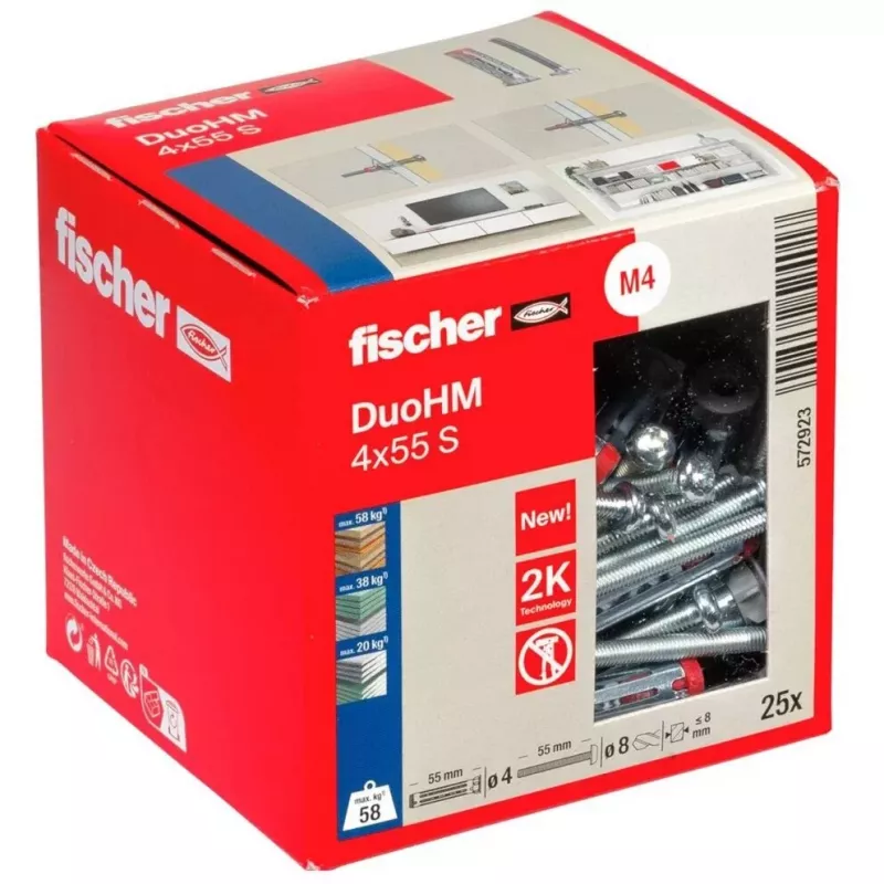 Fischer DuoHM 4x55 S TX tassello per cavità, 25 pz.