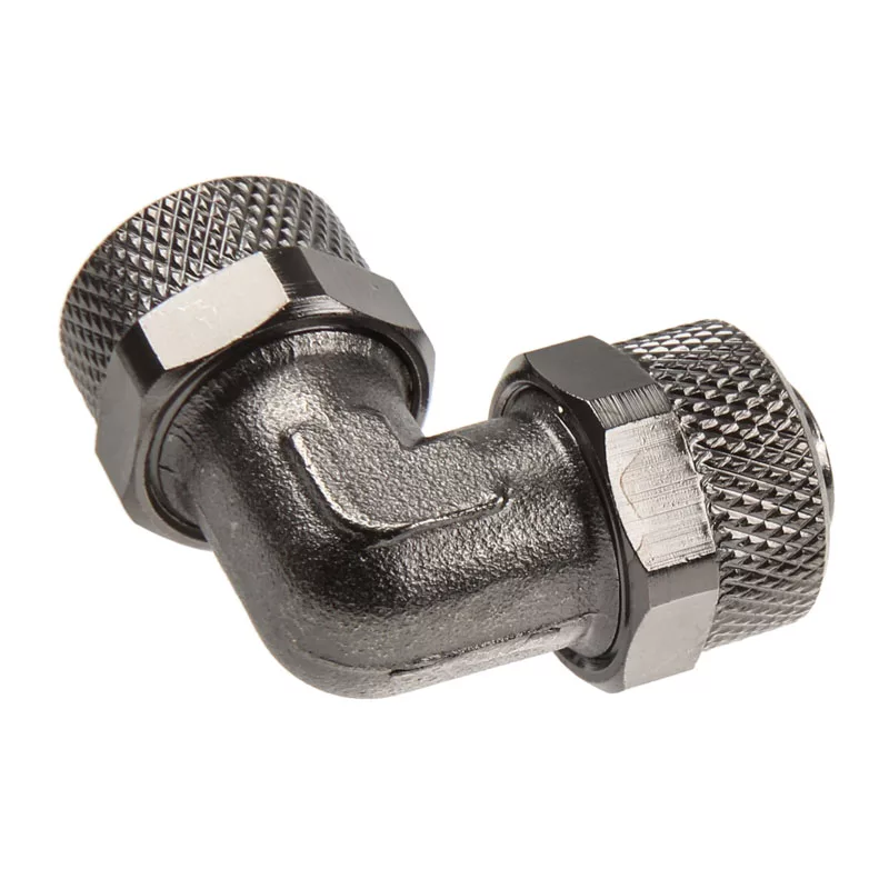Adattatore 90° 13/10mm a 13/10mm - nichel nero