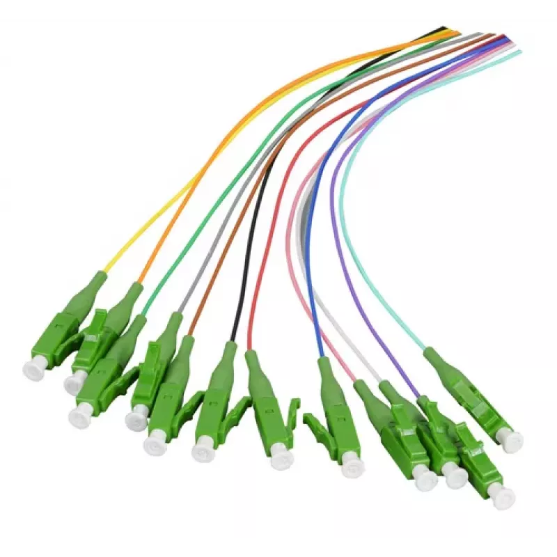 EFB Elektronik Pigtail in fibra LC-APC 9/125 µm OS2, set 12 colori, 2m