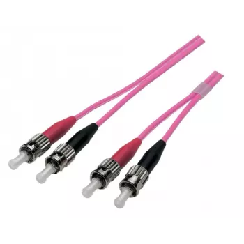 EFB Elektronik Jumper duplex ST-ST 50/125 µm OM4 LSZH erika violet 3,0 mm 0,5 m