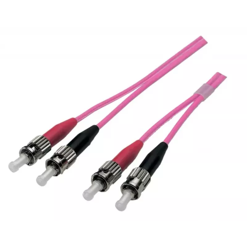 EFB Elektronik Jumper duplex ST-ST 50/125 µm OM4 LSZH erika violet 3,0 mm 0,5 m