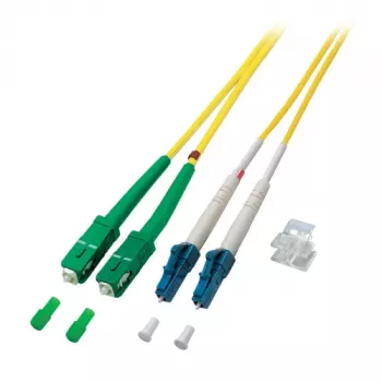EFB Elektronik ECOFIBER Cavo patch in fibra ottica SC/APC monomodale (OS2) 1m giallo