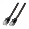 EFB Cavo patch piatto RJ45 Cat.6A U/UTP PVC 0,25m nero