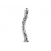 LogiLink KAB0064 organizzatore di cavi verticale flessibile, metallo, 72 cm, argento