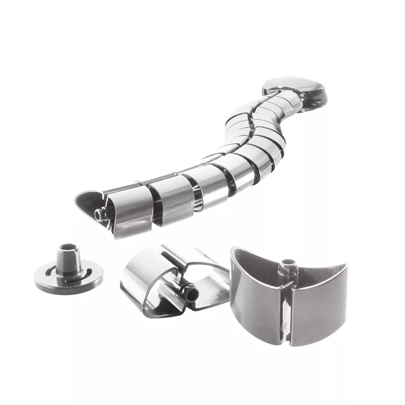 LogiLink KAB0064 organizzatore di cavi verticale flessibile, metallo, 72 cm, argento