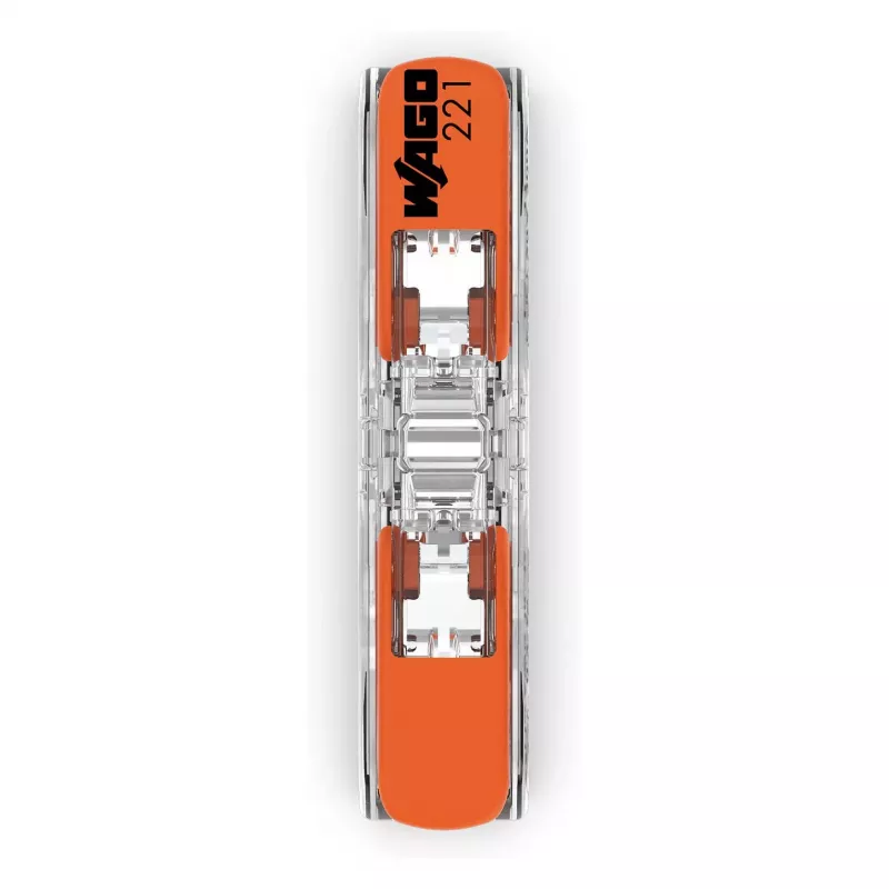 WAGO 221-2411 connettore a giunzione inline 2 conduttori 4 mm² confezione da 60
