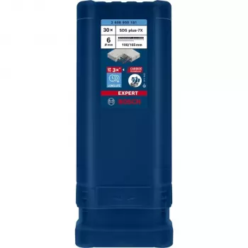 BOSCH EXPERT SDS plus-7X punta per martello 6mm 100mm lunghezza di lavoro set da 30 pezzi