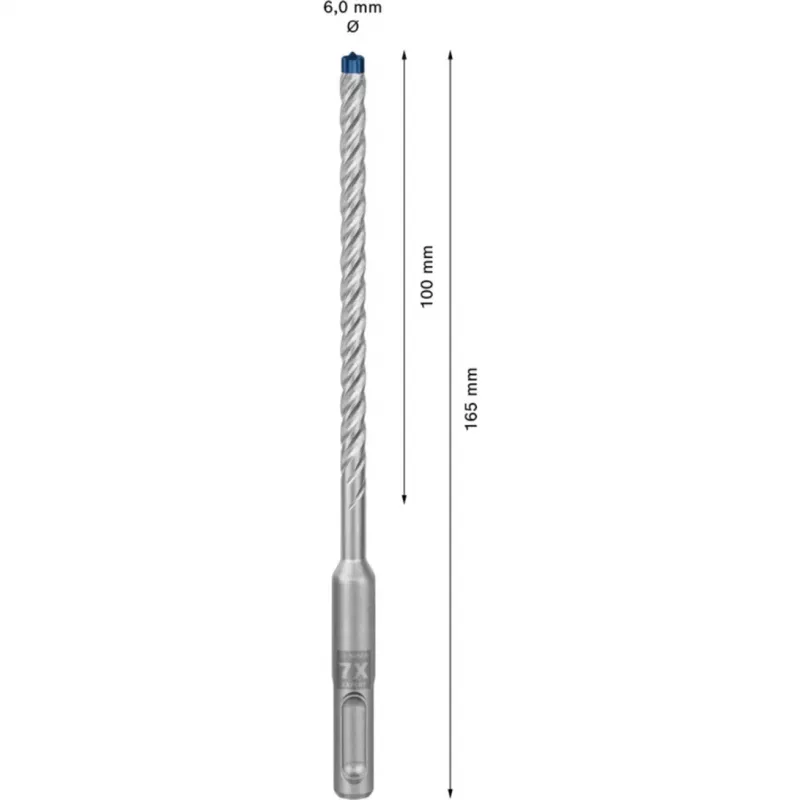 BOSCH EXPERT SDS plus-7X punta per martello 6mm 100mm lunghezza di lavoro set da 30 pezzi