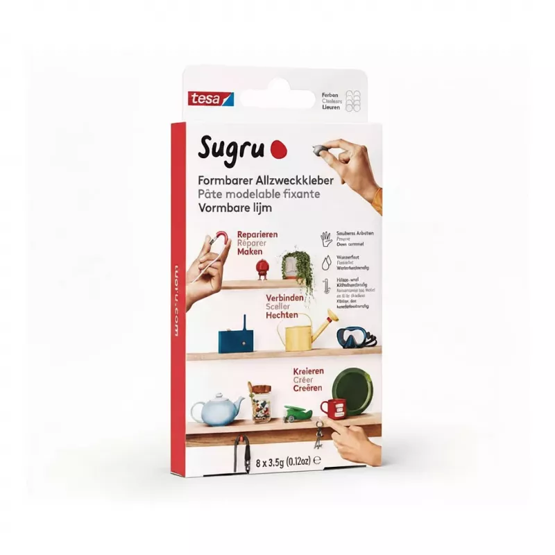 TESA Sugru colla modellabile multiuso confezione da 8 multicolore