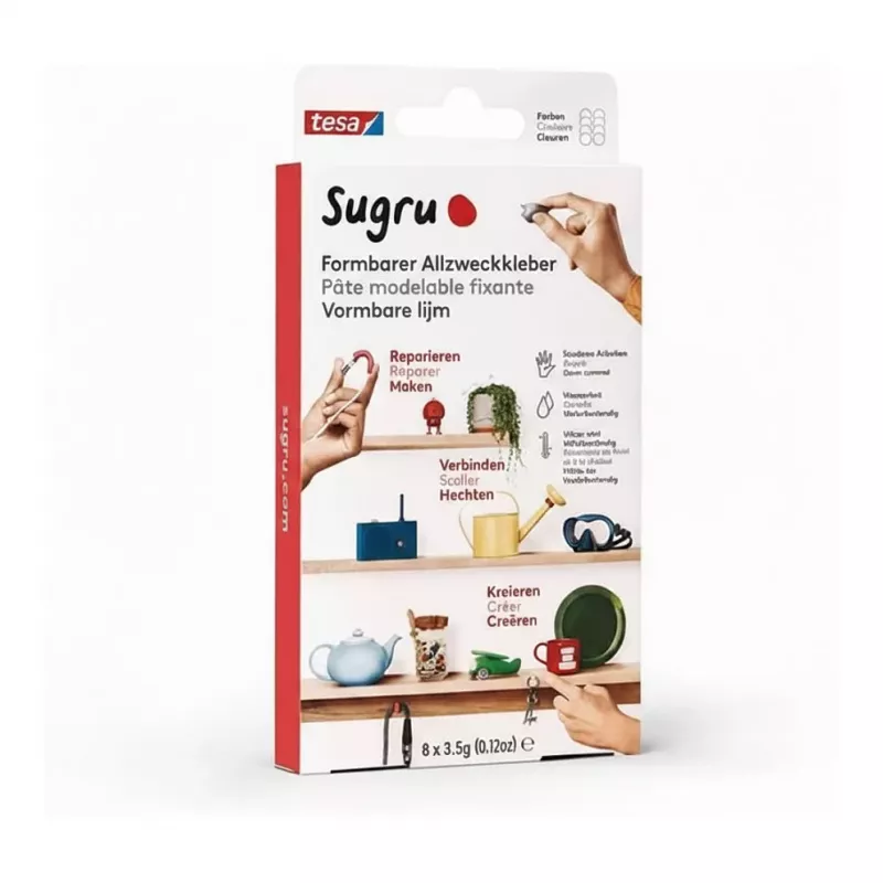 TESA Sugru colla modellabile multiuso confezione da 8 bianco