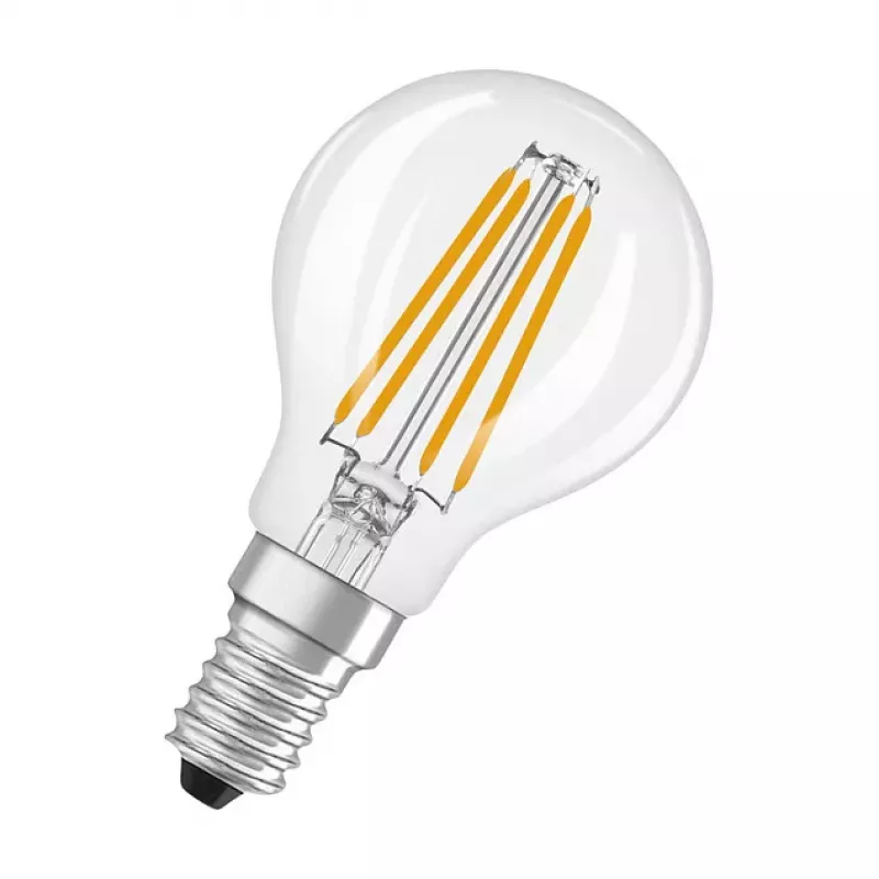 OSRAM CLP40 DIM 3.4W 827 FIL CL E14 P lampadina LED a goccia dimmerabile trasparente 2700K