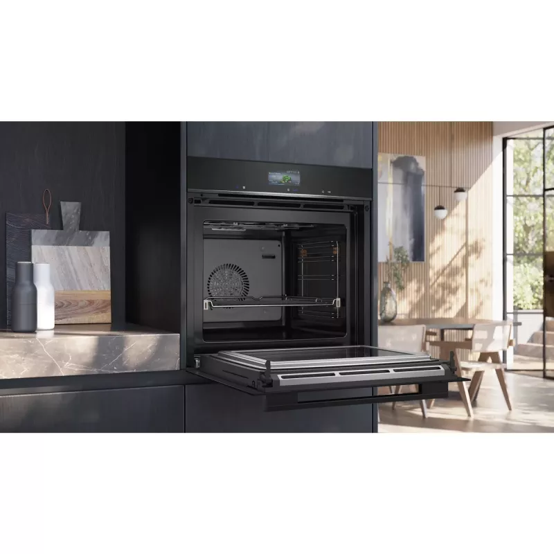 SIEMENS HM736GAB1 iQ700 forno da incasso con microonde, nero, 60 cm, Home Connect