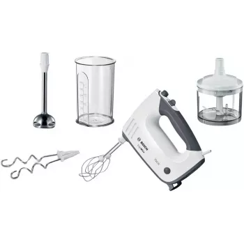 Bosch MFQ37480 ErgoMixx frullatore a mano, 750 W, bianco/grigio