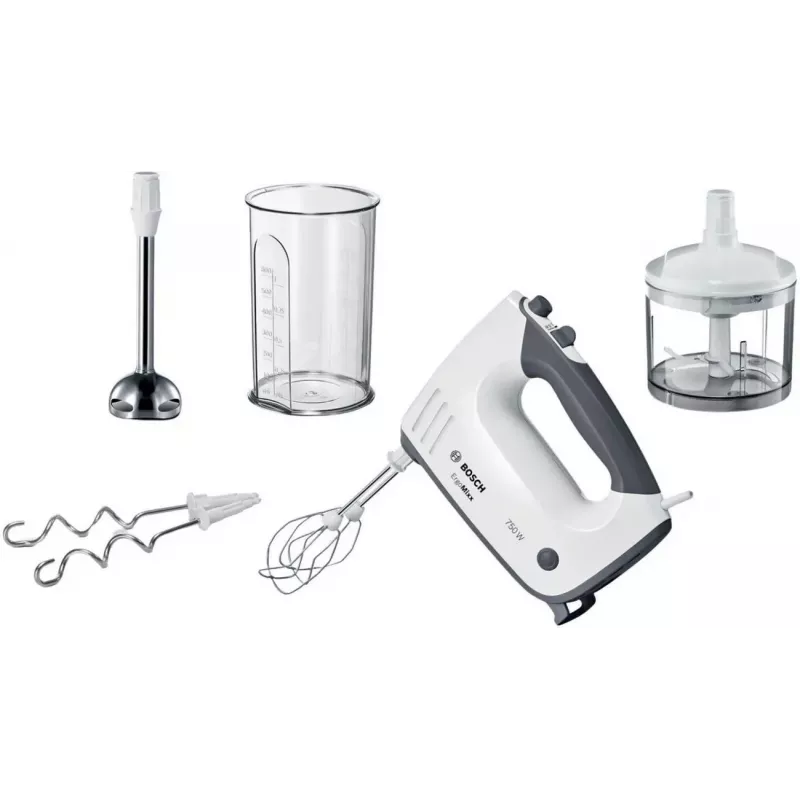 Bosch MFQ37480 ErgoMixx frullatore a mano, 750 W, bianco/grigio
