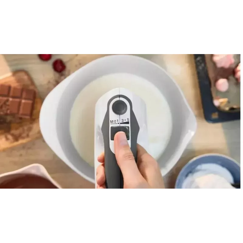 Bosch MFQ37480 ErgoMixx frullatore a mano, 750 W, bianco/grigio