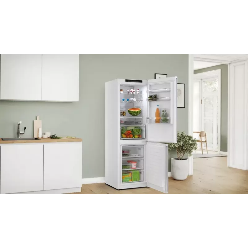 Bosch KGN362WCF frigorifero combinato a libera installazione, bianco, 308L, NoFrost, VitaFresh