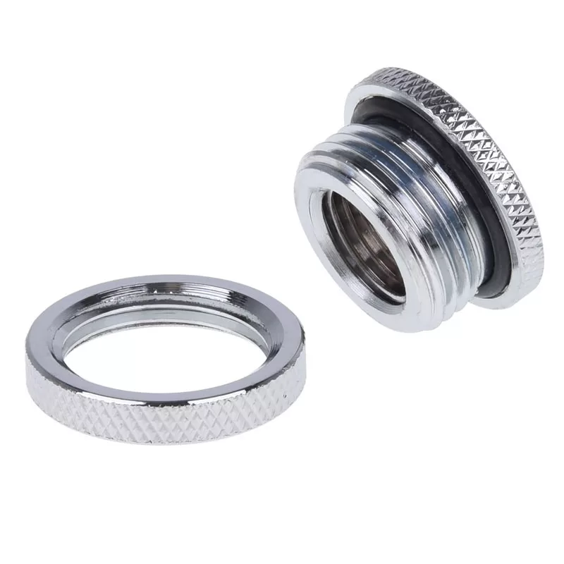 Alphacool HF raccordo a pannello, versione corta, G1/4 - cromato