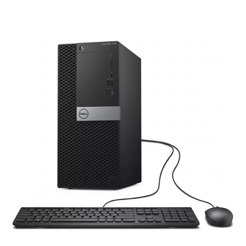 Dell OptiPlex 7070 MT PC desktop, Intel Core i5-9500, 16GB RAM, 512GB SSD + 2TB HDD, Windows 11 Pro, nero