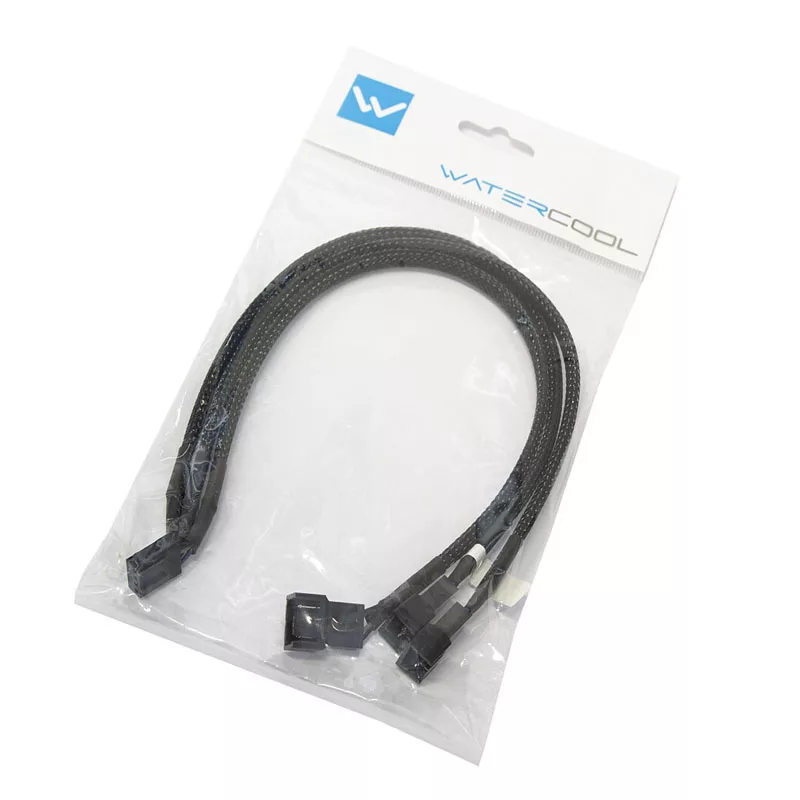 Watercool splitter a Y 3-ventole PWM, nero - 30cm