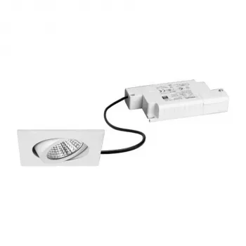 Brumberg 39365073 set faretti LED da incasso BB05 quadrato bianco 3000K 6W 230V dimmerabile a taglio di fase orientabile