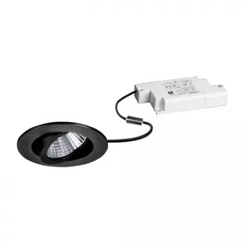BRUMBERG DAMITA faretto LED da incasso rotondo 6W 480lm 3000K bianco caldo IP65 nero orientabile 30° dimmerabile a taglio di fase 230V