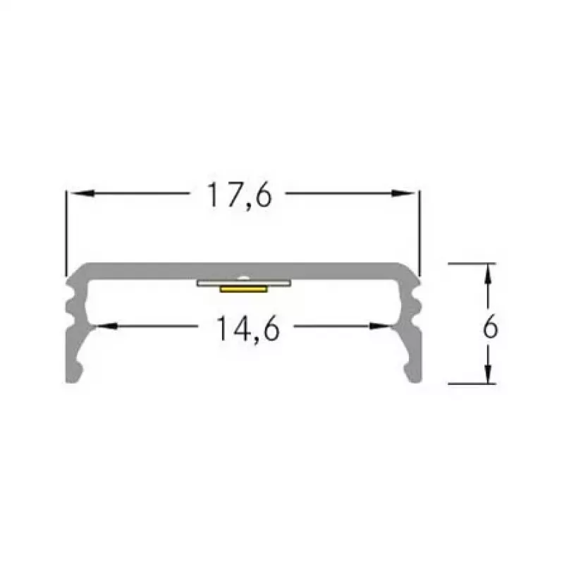 Brumberg 53380262 profilo AB QUALITYFLEX alluminio profilo 2000mm