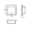 Brumberg 53039260 set terminali per profili LED QUALITYFLEX, argento, plastica
