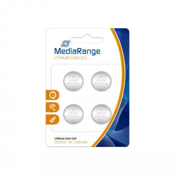 MEDIARANGE MRBAT132 CR2032 pila a bottone litio 3V (confezione da 4)