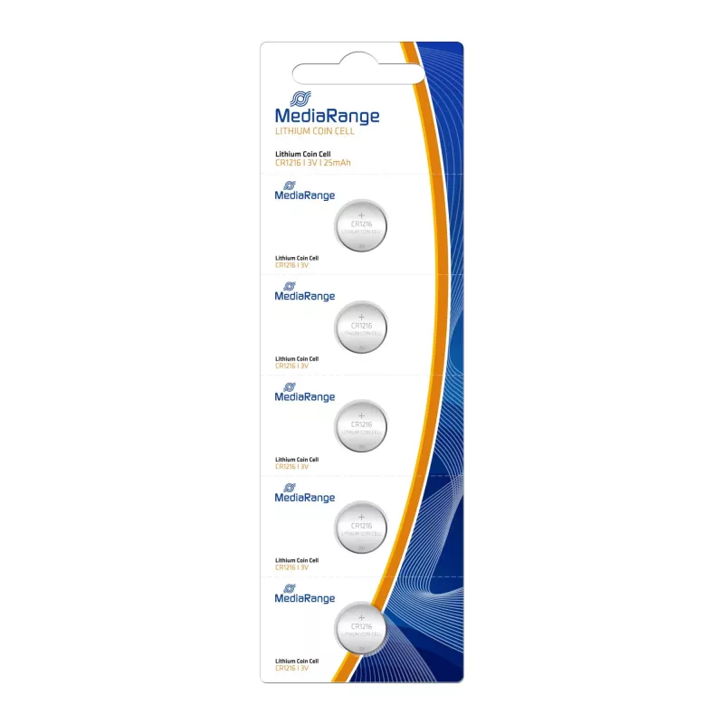 MEDIARANGE MRBAT133 CR1216 pila a bottone litio 3V (confezione da 5)
