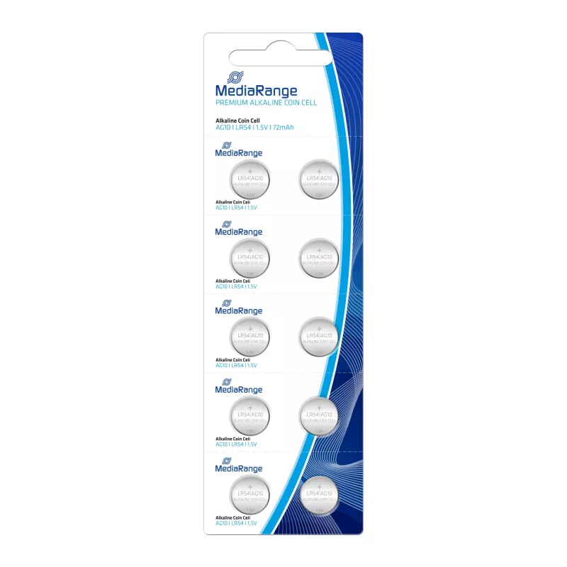 MediaRange MRBAT112 pila a bottone alcalina LR54 1,5V confezione da 10
