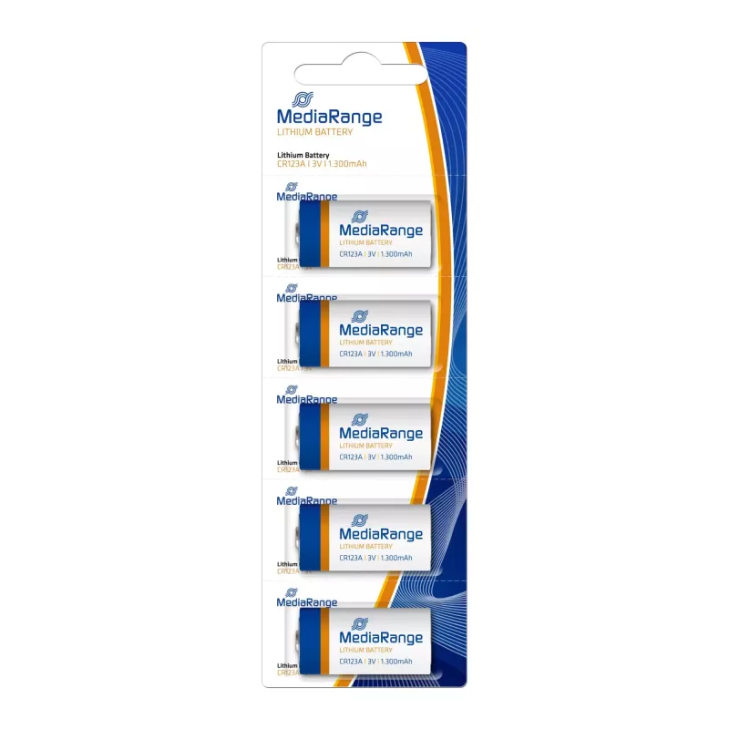 MEDIARANGE MRBAT150 CR123A batteria litio 3V confezione da 5