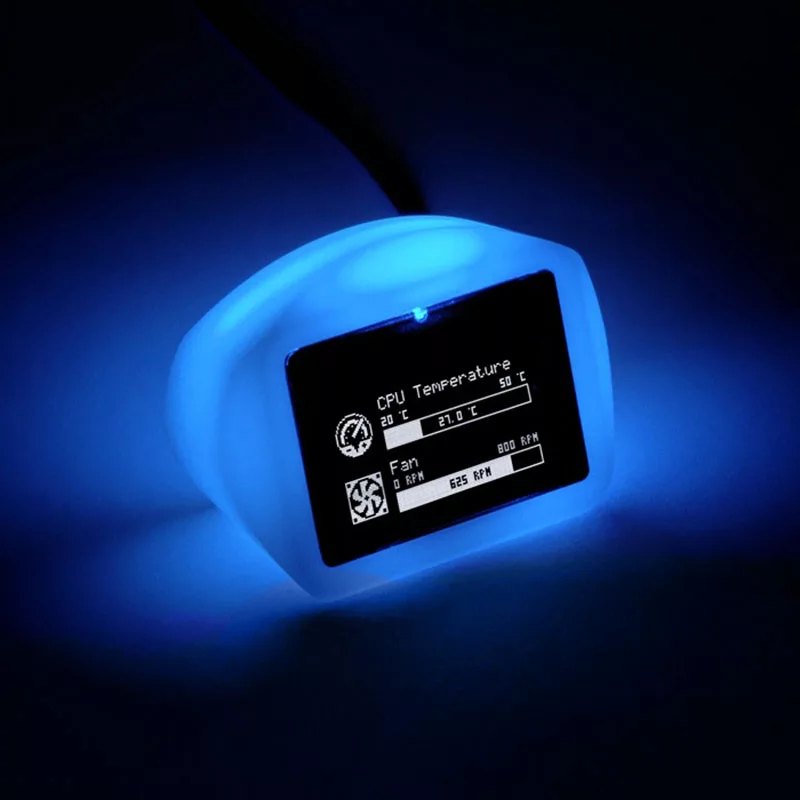 AQUA COMPUTER VISION Glow unità desktop con ricevitore IR e misurazione della temperatura