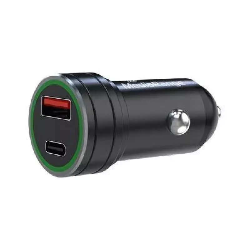 MEDIARANGE MRMA120 caricabatterie da auto USB-C 20W con Power Delivery, nero