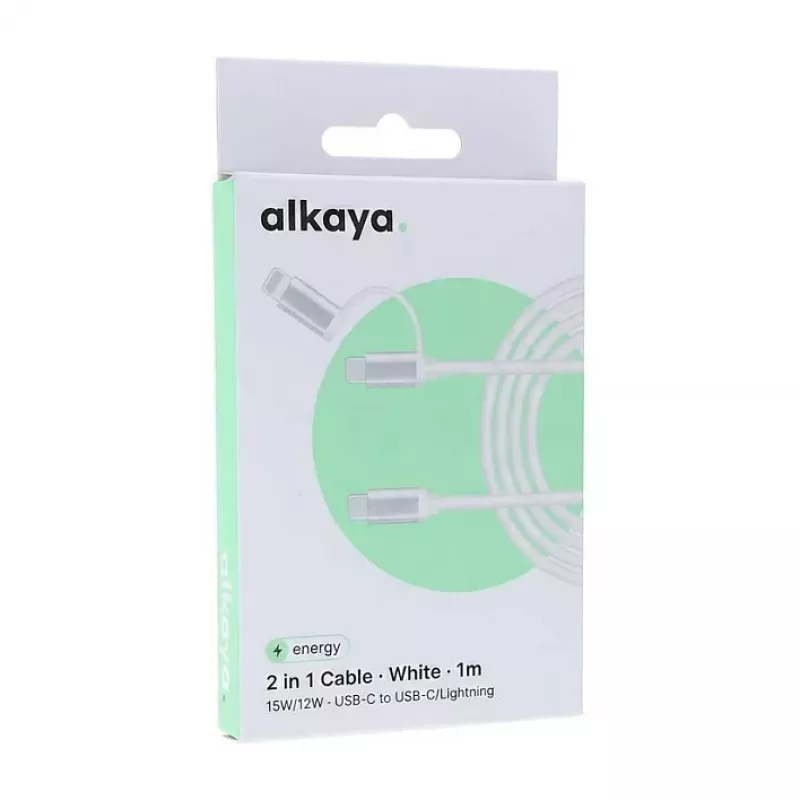 ALKAYA Speed Flex Cavo dati intrecciato 65W 1m bianco (CL-60006)