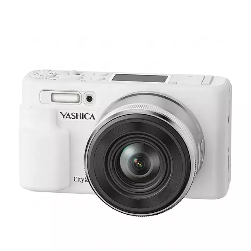 Yashica City 200 fotocamera compatta digitale, zoom ottico 10x, bianco