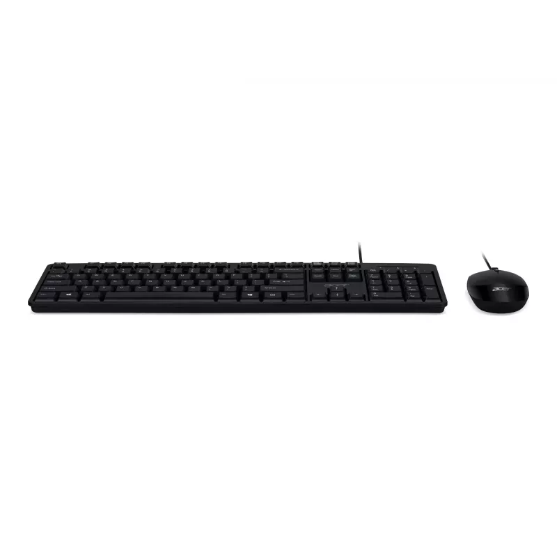 Acer Combo 100 AKW900 + AMW920 Set tastiera e mouse con filo, layout US-International, nero, confezione retail