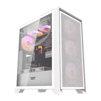 Darkflash DRX70 MESH Case per computer Mid-Tower bianco con 4 ventole RGB
