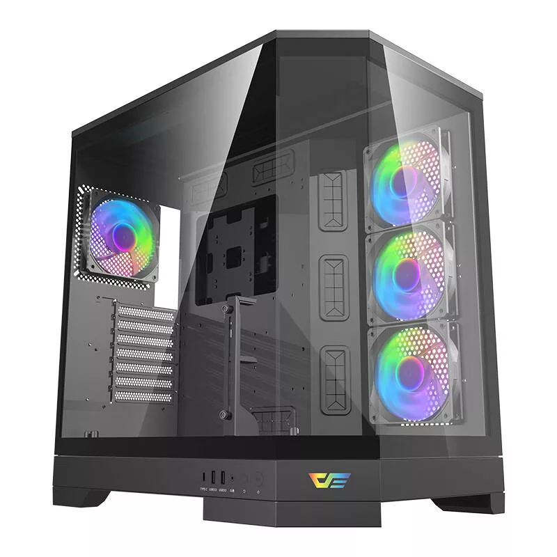DARKFLASH DQX90 Case per computer Mid-Tower nero con vetro temperato
