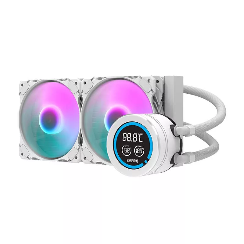 Darkflash DN-D240 WHITE dissipatore CPU liquido All-in-One 240mm con illuminazione ARGB, bianco