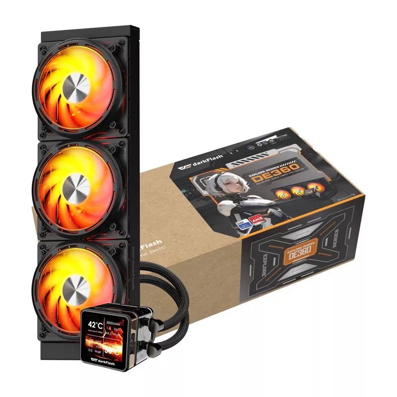 Darkflash DE360 raffreddamento a liquido per CPU, nero
