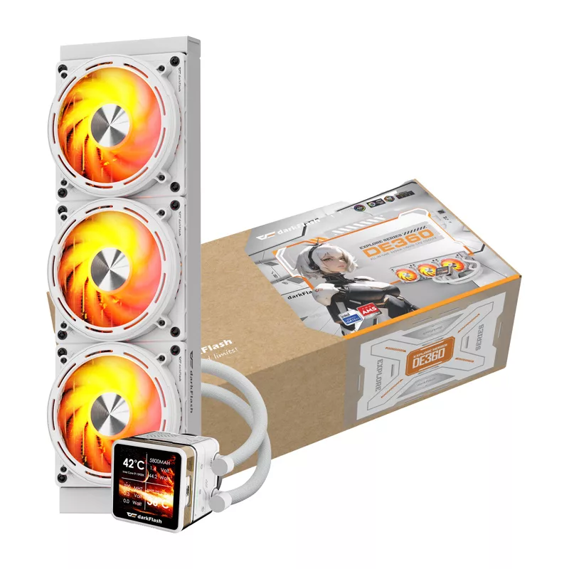 Darkflash DE360 raffreddamento a liquido per CPU, bianco